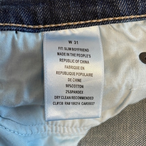 Else Denim Distressed Jeans - Dark Wash - Slim Boyfriend Fit - Size 31 - Picture 7 of 10